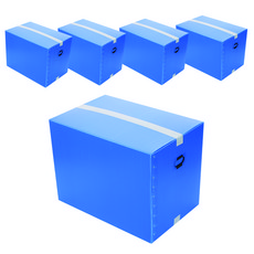 comet 搬家收納箱, 藍色, 5個