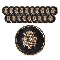 注塑拿坡里三層組合鈕扣 18mm, 20個, 金色