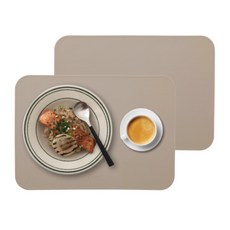 디아르 플래티넘 실리콘 방수 식탁매트 스탠다드, 샌드베이지, 40.2 x 28.8 cm, 2개