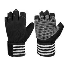 ANTS 運動半掌手套組合 雙手, 黑色