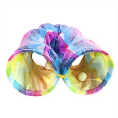 펫트롱 고양이 레인보우 방울 터널, 혼합색상, 1개