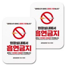 Mungki Deco 指示牌 標示牌 標誌牌 標示物 白色 NSS_003, 廁所內禁止吸煙, 2個