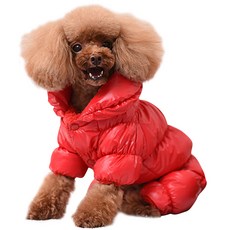 WIZI 狗狗羽絨外套 WI013DG, 紅色