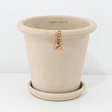 도시정원 모던 인테리어 실린더 화분, 크림베이지, 1개