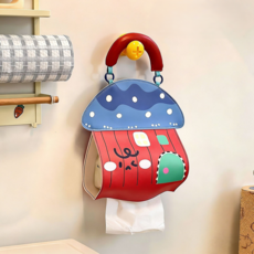 델리리움 귀여운 집 모양 방수 키친타올 걸이 23.5 x 28.5 cm, 레드, 3개