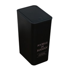 Dalpaengi Living Puvel de Maman 按壓式垃圾桶 8L, 1個, 黑色