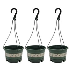 Gardenit 塑膠吊盆 3入, 綠色, 3個