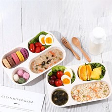 穀物陶瓷 兒童餐盤, 1入, 單品, 單色