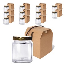 mir 金蓋方形密封罐 100ml+包裝禮物盒, 12組