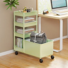 대용량 넓은 이동식 트롤리 BRP383, 그린, 4단