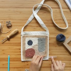 hobbyful 打孔針交叉包製作班+DIY套件, 混色