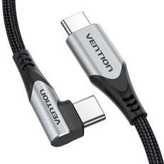 VEnTIOn 威迅 90度 Type-C to Type-C 高速充電線, 1個, 混合色, 1m