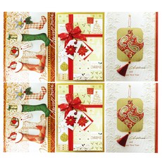 From&To 聖誕卡 聖誕賀卡 + 信封 3款 x 2張組合 S1591q456, 混合色, 1套