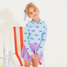 Lalaamang 女童Petit蝴蝶結防曬泳衣套裝