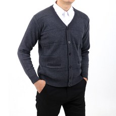 男士經典羊毛混紡刷毛內裡開襟針織衫 KRM9963