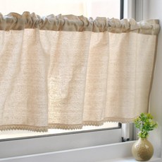 Maket Gamseong 簡約亞麻短簾, 款式1