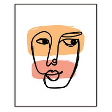 추상 일러스트 그림 인테리어 액자 IDP-053, 엣지 블랙