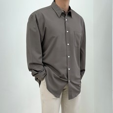 남성용 오버핏 고밀도 링클프리 셔츠