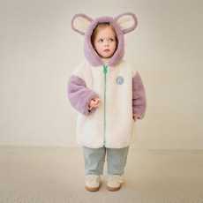 mollimelli 幼兒俏皮兔耳連帽毛絨外套
