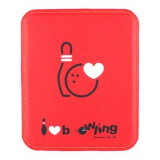 I Love Bowling皮革保齡球用品 保齡球毛巾, 紅色的