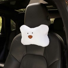 北極熊車用頭枕, 白色, 1個