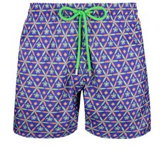 VILEBREQUIN 男士泳裝超輕印度陶瓷圖案短後備箱可收納 VQ-20SSMAHU0J13855