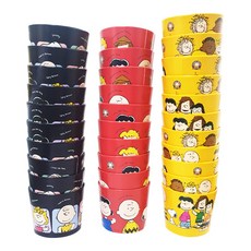 Snoopy 史努比隔熱杯套 紅色 50入 + 黃色 50入 + 黑色 50入, 1套