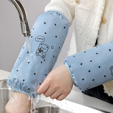 Taminayo 便利美術用防水袖套, 小熊藍色