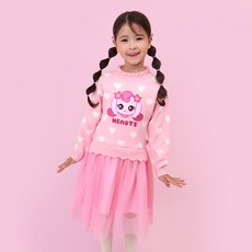 PremierFam 兒童用 奇妙萌可 愛心萌可 愛心針織紗裙洋裝