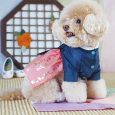 AMYLOVESPET 狗狗清潭韓服 女款, 清藍