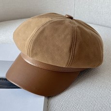 RIGHT NOW 皮革帽簷八角帽