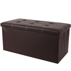 Sweetjoy 經典折疊儲物椅長凳大號, 咖啡