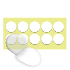 DADA 高強度雙面膠帶 圓形 70mm 10入, 透明, 1個