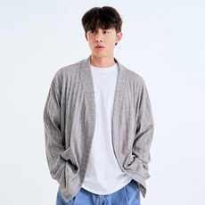 Cramp 男款羅紋開襟披肩針織外套