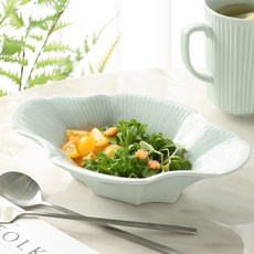 YOON CERAMICS 韓國製 清雅 橢圓形主餐盤, 單一顏色, 1個