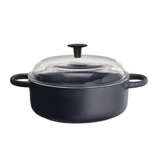 Ronne Vibeurue Bistro原味鑄鐵鍋 6L+玻璃蓋組 176050, 鍋（直徑28cm）, 混色