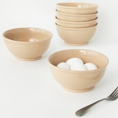 ROUND N FLAT Loco Living Easy Round 麵碗, 穀物, 6個