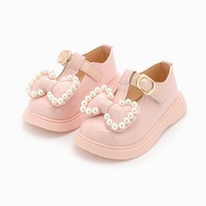 女童珍珠蝴蝶結平底鞋