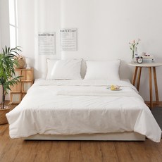 Linum ARTIGA 涼爽夏季涼感玉米棉高級牛奶絲涼感薄被, 白色
