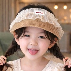 우주아이 아동용 샤랄라 썬캡 밀짚모자