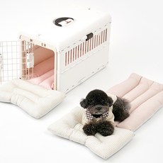 Pestep 狗狗粉彩探頭外出籠坐墊, 1個, 粉紅色