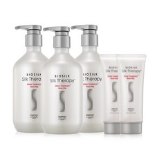 BIOSILK Silk Therapy 絲洛比 亮澤玫瑰果護髮 500ml 3入+100ml 2入, 1組