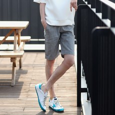 플레이즈 남성용 5부 스트링 깔끔한 일자 반바지