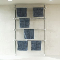 saenghwalbaekgwa 掛衣架式四層曬衣架, 1個, 白色 + 銀色