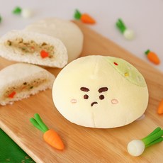 MOCHITOWN 蒸包暖暖包娃娃, 蔬菜口味, 1個, 6cm