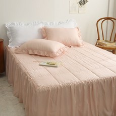 I'm Living 蕾絲荷葉邊床裙床罩+枕套