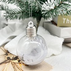 정월나나 크리스마스 투명 오너먼트 트리 장식볼 C타입, 혼합색상