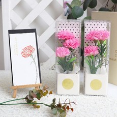 Blüehen 康乃馨造型香皂花禮盒, 2個, 粉色的