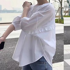 포플러앤씨 모셜 백프릴 블라우스 P24SMBL031922