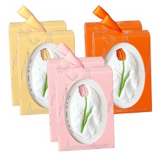 鬱金香掛環廚房毛巾 團體禮物 回禮毛巾組, 混合顏色, 6個